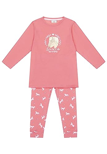 SALT AND PEPPER Mädchen Girls Horses Print Pyjamaset, Candy Pink, 128-134 EU von SALT AND PEPPER