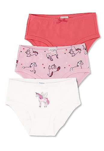 SALT AND PEPPER Mädchen Girls 3er Set Unicorns Slip, Multi, 104-110 EU von SALT AND PEPPER