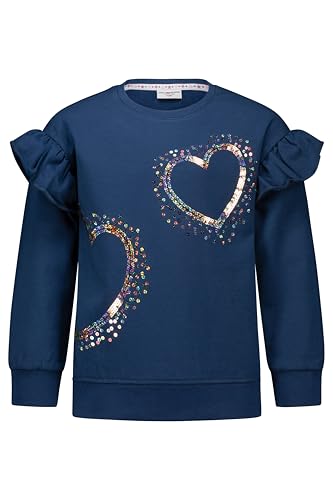 SALT AND PEPPER Mädchen Sweatshirt mit Rüschchen und Herzen aus Pailletten von SALT AND PEPPER