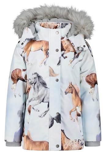 SALT AND PEPPER Mädchen Winterjacke mit Pferde Allover Print von SALT AND PEPPER