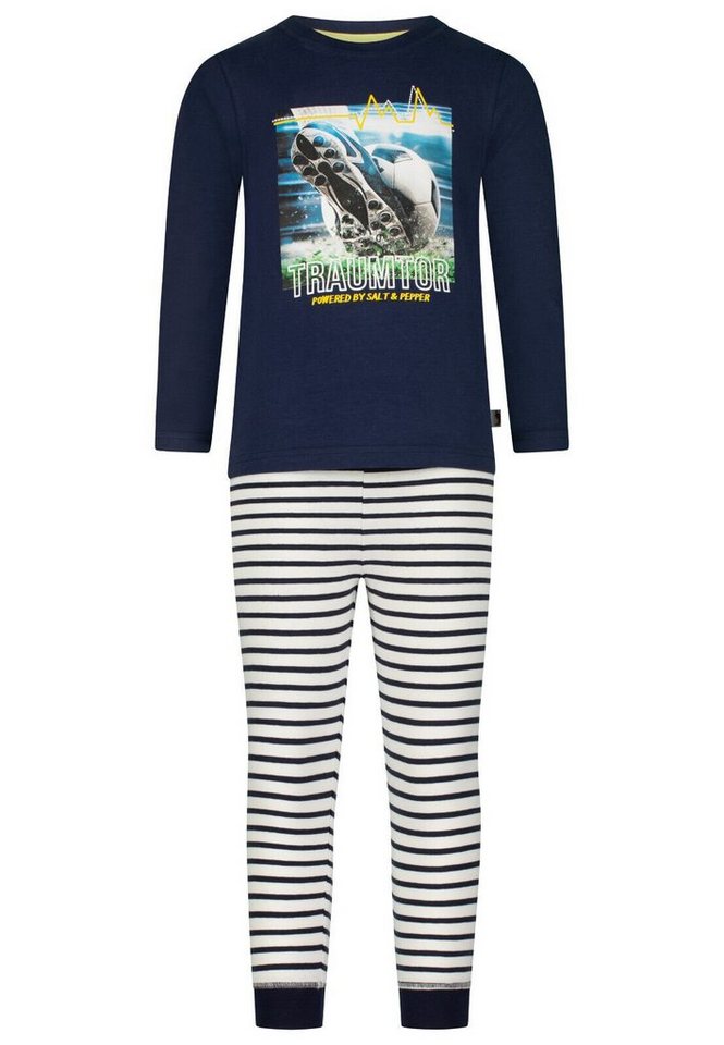 SALT AND PEPPER Schlafanzug Salt and Pepper® Jungen Pyjama Fußball von SALT AND PEPPER