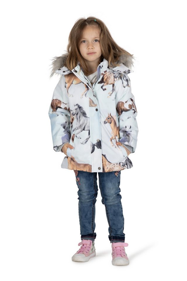 SALT AND PEPPER Steppjacke AOP Horses mit auffälligem Pferdedruck von SALT AND PEPPER