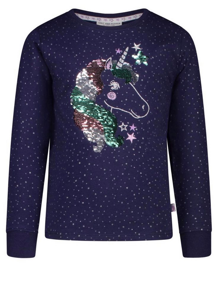 SALT AND PEPPER Sweater Wendepailletten Einhorn von SALT AND PEPPER