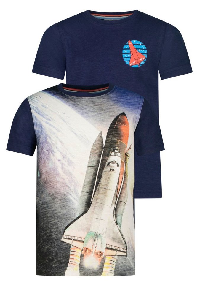 SALT AND PEPPER T-Shirt Space Shuttle (2-tlg) mit realistischem Fotodruck von SALT AND PEPPER
