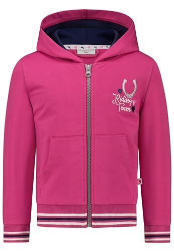 Salt and Pepper Female Mädchen Mit Pferde Stickmotiv Und Pailletten Strickjacke, Camelia Pink, 104-110 EU von SALT AND PEPPER