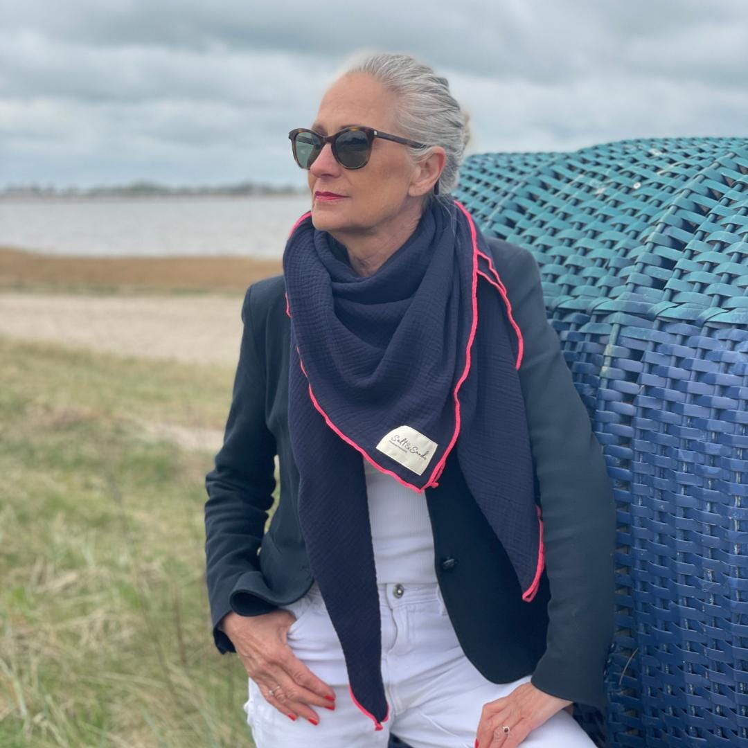 Musselintuch Damen Blau Pink Musselin Schal Halstuch Dreieckstuch Xxl Tücher Tuch Aus Baumwolle Musselintuch Damen Blau Pink Musselin Schal Halstuch Dreieckstuch Xxl Tücher Tuch Aus Baumwolle von SALTANDSANDfashion