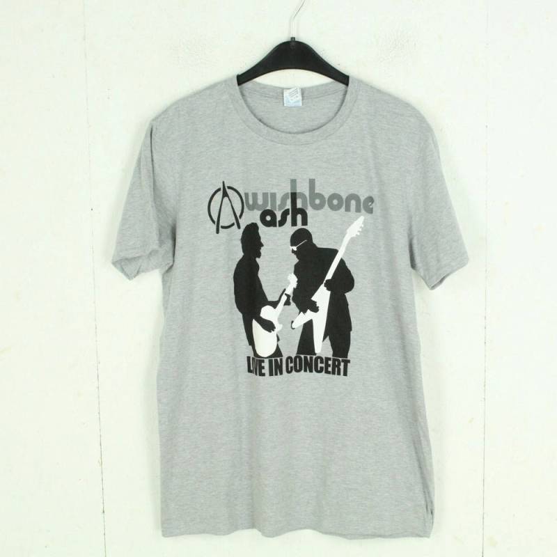 Vintage Wishbone Ash T-Shirt Gr. L Grau Meliert Mit Print Und Backprint Tour von SALTBERLIN