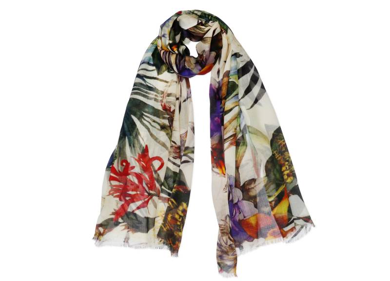 Damenschal - Modal/Seide Multicolor, Florales Muster 70 X 180 cm von SALTOMode