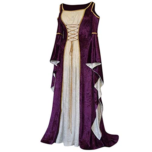 ZQTWJ Damen Mittelalter Gothic Kostüm Elegant Retro Kleider Gewand Viktorianisches Renaissance Prinzessin Barock Rokoko Kleidung SA209 von SALUCIA Festliches Kleider