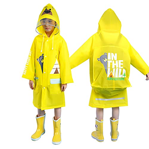 SALWINGS Kinder Baby Regenanzug Regenmantel mit Kapuze Wasserdichter Regenponcho Outdoor Regenjacke für Jungen Mädchen von SALWINGS