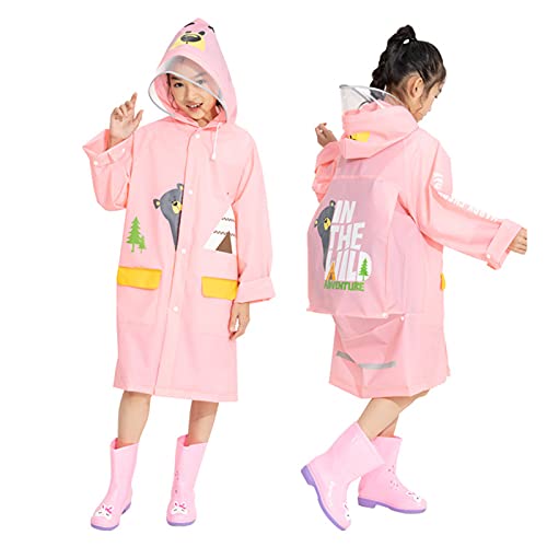 SALWINGS Kinder Baby Regenanzug Regenmantel mit Kapuze Wasserdichter Regenponcho Outdoor Regenjacke für Jungen Mädchen von SALWINGS