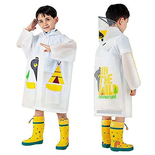 SALWINGS Kinder Baby Regenanzug Regenmantel mit Kapuze Wasserdichter Regenponcho Outdoor Regenjacke für Jungen Mädchen von SALWINGS
