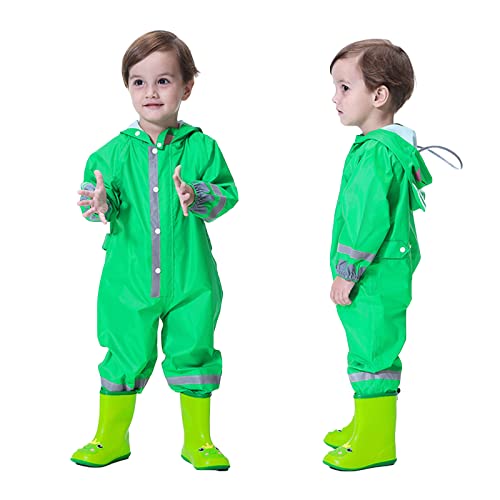 SALWINGS Kinder Einteiler Regenanzug mit Kapuze Kleinkind Baby Regenanzug Wasserdichter Overall Muddy Buddy Regenmantel (3–10 Jahre) von SALWINGS