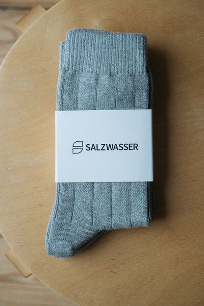 2 Paar Grobstricksocken Bio-Baumwolle von SALZWASSER von SALZWASSER