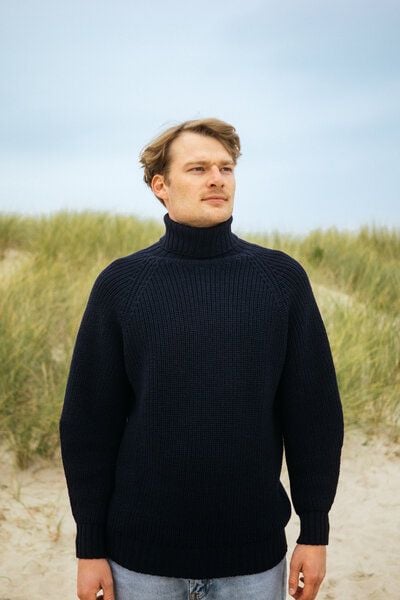 NORDKAP – Grobstrick Rollkragenpullover (Herren) aus 100% Merinowolle (RWS) von SALZWASSER von SALZWASSER