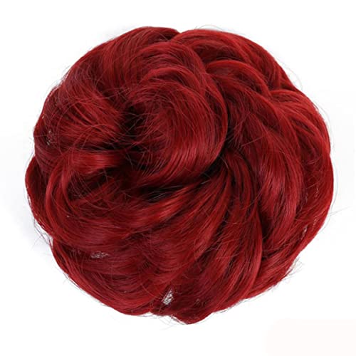 Frauen-Haar-Brötchen-synthetischer gelockter Chignon-Roller-Brötchen-Perücke-Klaue Clip im Haarteil-Haar-Ring-Wrap-On Messy Bun-101 von SAMCRY