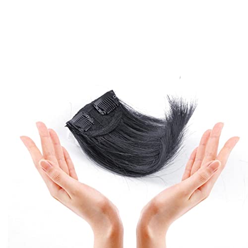 Glattes Haar, weiches Kissen, hohe Haarstücke, unsichtbar, natürliche Haarpolster, Clip Perücken für Frauen, zwei Seiten, dickes Haarvolumen-AJ09-2,2 Stück von SAMCRY