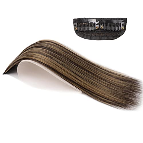 Glattes Haar, weiches Kissen, hohe Haarstücke, unsichtbare natürliche Haarpolster, Clip Perücken für Frauen, zwei Seiten, dickes Haarvolumen-AJ17-106,2 Stück von SAMCRY