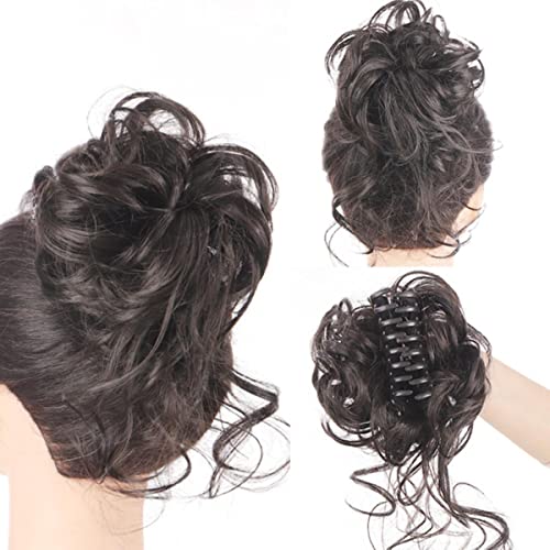 Synthetische Lockige Dutt Clip Haarknoten Lockige Perücke Clip in Haarverlängerung Für Frauen-SW207-4,2 pcs von SAMCRY