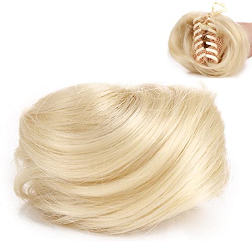 Synthetischer Chignon mit Clip Elastische Haar Stirnband Unordentliche Clip im Haarteil Ring Wickeln Sie auf chaotischen Chignon für Frauen-102 von SAMCRY