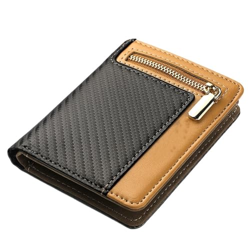 SAMEZA Carbon Fiber RFID Herren Geldbörsen Geldbeutel Schlanke Dünne Karte Mann Brieftasche Kurze Geldbörse Bi-fold Vallet Billfol,Silber von SAMEZA