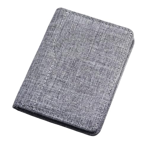 SAMEZA Herren Geldbörse Kartenhalter Herren Geldbörse Münzfach Ausweishalter Kurzes Kreditkartenetui Schlanke Geldbörse Geldklammer,grau von SAMEZA