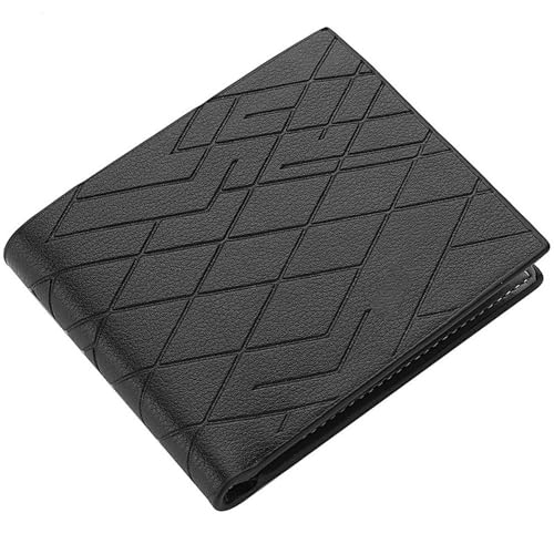 SAMEZA Herren Geldbörse Kurz Multi-Card Münzbörse Mode Lässig Geldbörse Männlich Jugend Dünn Dreifach Horizontal Weiche Geldbörse Herren PU,Schwarz von SAMEZA