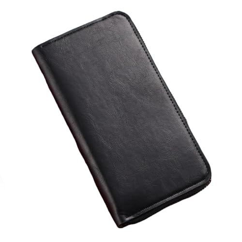 SAMEZA Herren Reisepass Brieftasche Reißverschluss Männer Geldbörse Modische Geldbörsen, Schwarz von SAMEZA