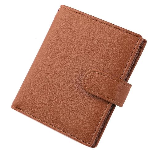SAMEZA Kurze Geldbörse Hasp Wallet Herren Clip Herren Geldbörse Kleine Clutch Herren Geldbörse Münzfach Dünne Herren Geldbörse Braun/Schwarz,braun von SAMEZA