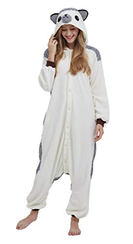 SAMGU Adult Pyjama Cosplay Tier Onesie Body Nachtwäsche Kleid Overall Animal Sleepwear Erwachsene Igel M von SAMGU
