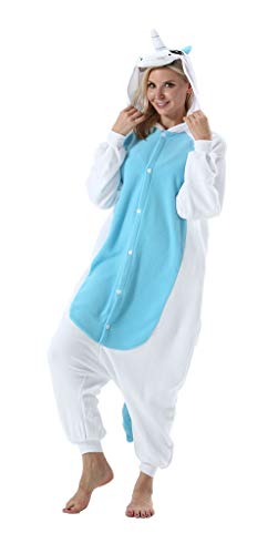 SAMGU Adult Pyjama Cosplay Tier Onesie Body Nachtwäsche Kleid Overall Animal Sleepwear Erwachsene Jumpsuit Costume Blau XL von SAMGU
