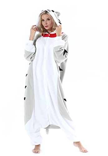 SAMGU Adult Pyjama Cosplay Tier Onesie Body Nachtwäsche Kleid Overall Animal Sleepwear Erwachsene Katze XL von SAMGU