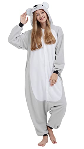 SAMGU Adult Pyjama Cosplay Tier Onesie Body Nachtwäsche Kleid Overall Animal Sleepwear Erwachsene Koala S von SAMGU