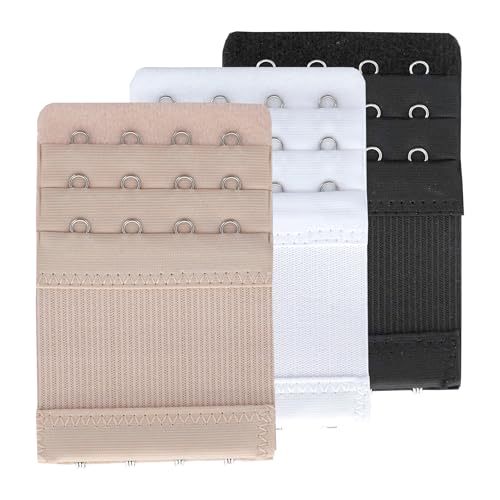 SAMGU BH-Verlängerung 4 Haken Damen BH-Verlängerer, 3 Stück von SAMGU