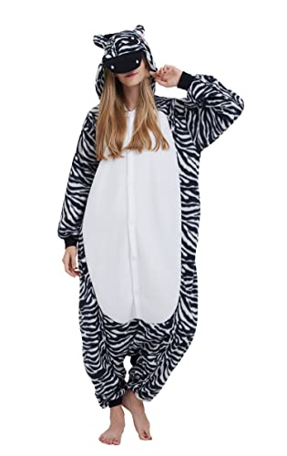 SAMGU Damen Jumpsuits Onesie Tier Unisex Kigurumi Schlafanzug Cosplay Kostüm Erwachsene Pyjamas Hoodie Halloween Fasching Herren Sleepwear von SAMGU