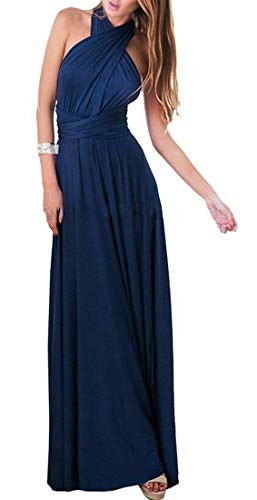 SAMGU Damen Kleider Halfter V-Ausschnitt Rückenfrei Neckholder Abendkleider Cocktailkleid Convertible Wrap Multi Way Party Langes Maxikleid Party Kleid SAMGU Damen Kleider Halfter V-Ausschnitt Rückenfrei Neckholder Abendkleider Cocktailkleid Convertible Wrap Multi Way Party Langes Maxikleid Party Kleid von SAMGU