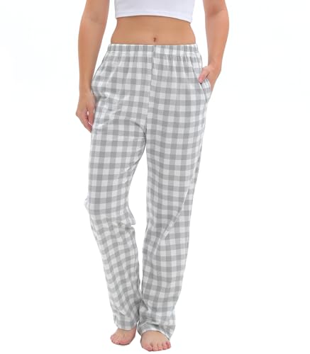 SAMGU Schlafanzughosen für Damen Pyjamahose Pyjamas Hosen Baumwolle Lang Pyjama Hose Damen Schlafhosen Weich Pyjamas Bequeme Schlafanzughose Frauen von SAMGU