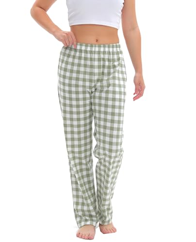 SAMGU Schlafanzughosen für Damen Pyjamahose Pyjamas Hosen Baumwolle Lang Pyjama Hose Damen Schlafhosen Weich Pyjamas Bequeme Schlafanzughose Frauen von SAMGU