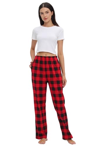 SAMGU Schlafanzughosen für Damen Pyjamahose Pyjamas Hosen Baumwolle Lang Pyjama Hose Weich Pyjamas Bequeme Schlafanzughose von SAMGU