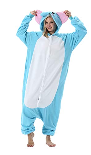 SAMGU Tier Onesie Pyjama Cosplay Kostüme Schlafanzug Erwachsene Unisex Animal Tieroutfit tierkostüme Jumpsuit Elefant M von SAMGU