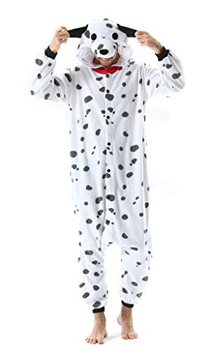 SAMGU Tier Onesie Pyjama Cosplay Kostüme Schlafanzug Erwachsene Unisex Animal Tieroutfit tierkostüme Jumpsuit Hund L von SAMGU