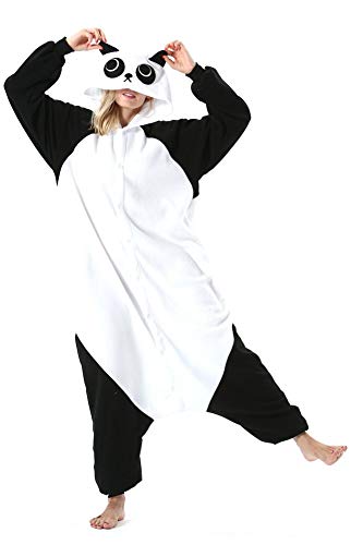SAMGU Tier Onesie Pyjama Cosplay Kostüme Schlafanzug Erwachsene Unisex Animal Tieroutfit tierkostüme Jumpsuit Panda L von SAMGU
