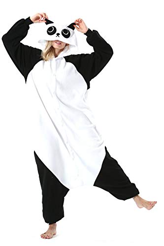 SAMGU Tier Onesie Pyjama Cosplay Kostüme Schlafanzug Erwachsene Unisex Animal Tieroutfit tierkostüme Jumpsuit Panda M von SAMGU