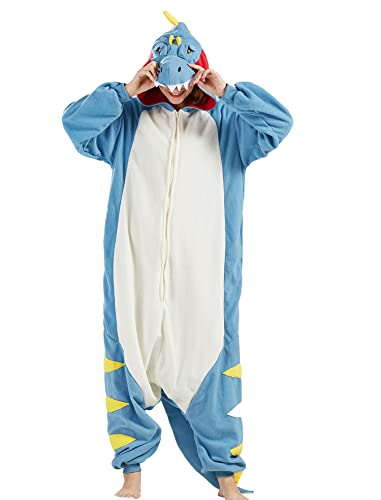 SAMGU Tiere Onesie Erwachsene Unisex Dinosaurier Jumpsuit Karneval Kostüm Halloween Pyjamas Cosplay Schlafanzug,Tyrannosaurus Rex,Größe L von SAMGU