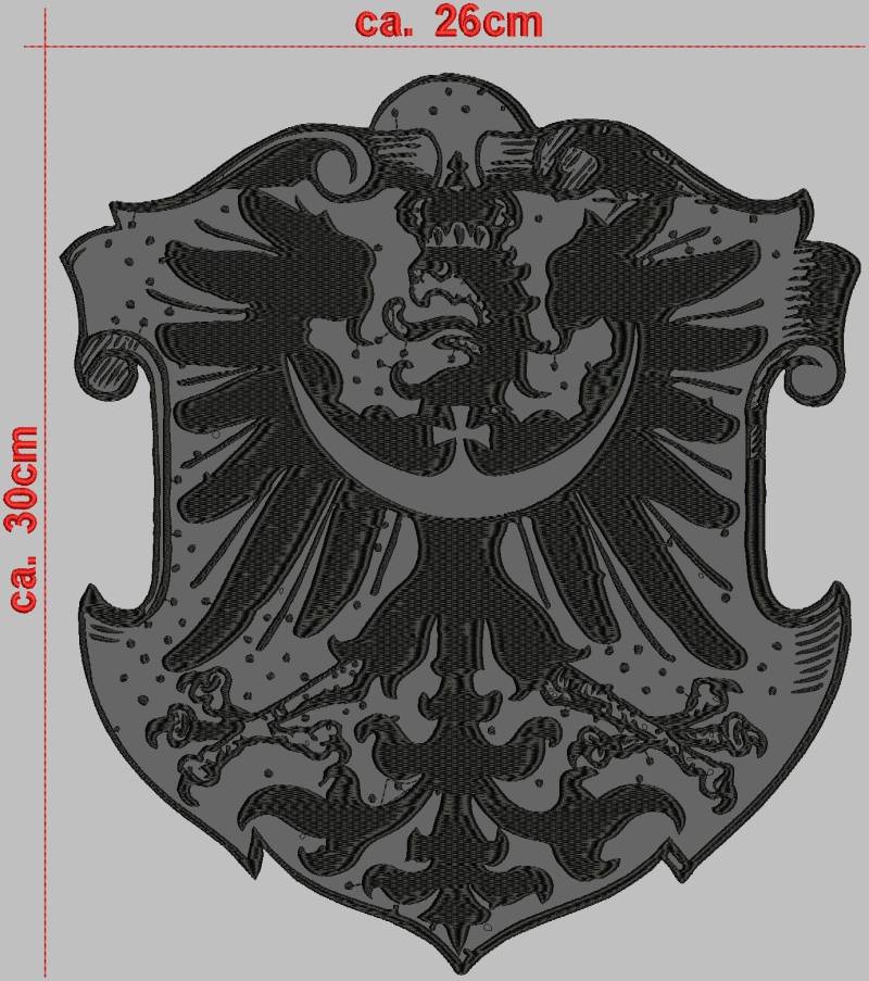 Wappen Von Schleßien , Aufnäher Backpatch, Edel Bestickt von SAMIGINIA