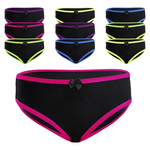 SAMILY Unterhosen für Mädchen 10er Pack Baumwolle Slips Unterwäsche 110 116 von SAMILY