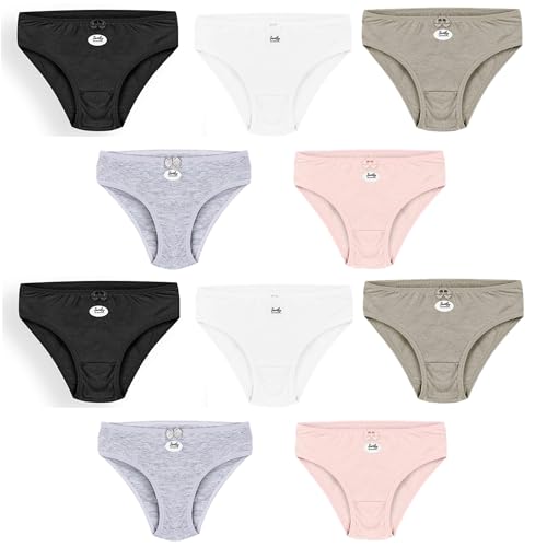 SAMILY Unterhosen Mädchen 10er Pack Baumwolle Slips Unterwäsche (DE/NL/SE/PL, Numerisch, 98, 104, Regular, Mehrfarbig) von SAMILY