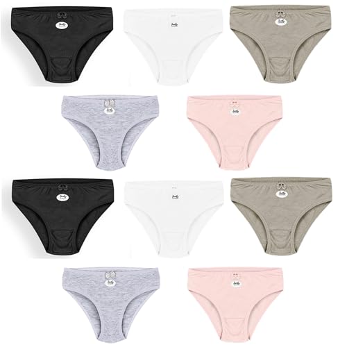 SAMILY Unterhosen Mädchen 10er Set Pantys Baumwolle Boxershorts Slips Unterwäsche Gr. 146/152 11-12 Jahre von SAMILY