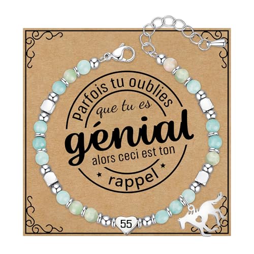 SAMINO Geburtstagsgeschenk für Frauen Mädchen Armbänder Stein Aturelle mit Pferd Anhänger Armband Geburtstagsgeschenk für Mädchen Nichte Schwester Freundin Teenager Mädchen, Moyenne, Edelstahl, Kein SAMINO Geburtstagsgeschenk für Frauen Mädchen Armbänder Stein Aturelle mit Pferd Anhänger Armband Geburtstagsgeschenk für Mädchen Nichte Schwester Freundin Teenager Mädchen, Moyenne, Edelstahl, Kein von SAMINO