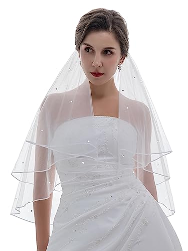 SAMKY Venus Jewelry Brautschleier aus Kristallperlen für Damen Ellenbogen Länge 30 Zoll Weiß SAMKY Venus Jewelry Brautschleier aus Kristallperlen für Damen Ellenbogen Länge 30 Zoll Weiß von SAMKY